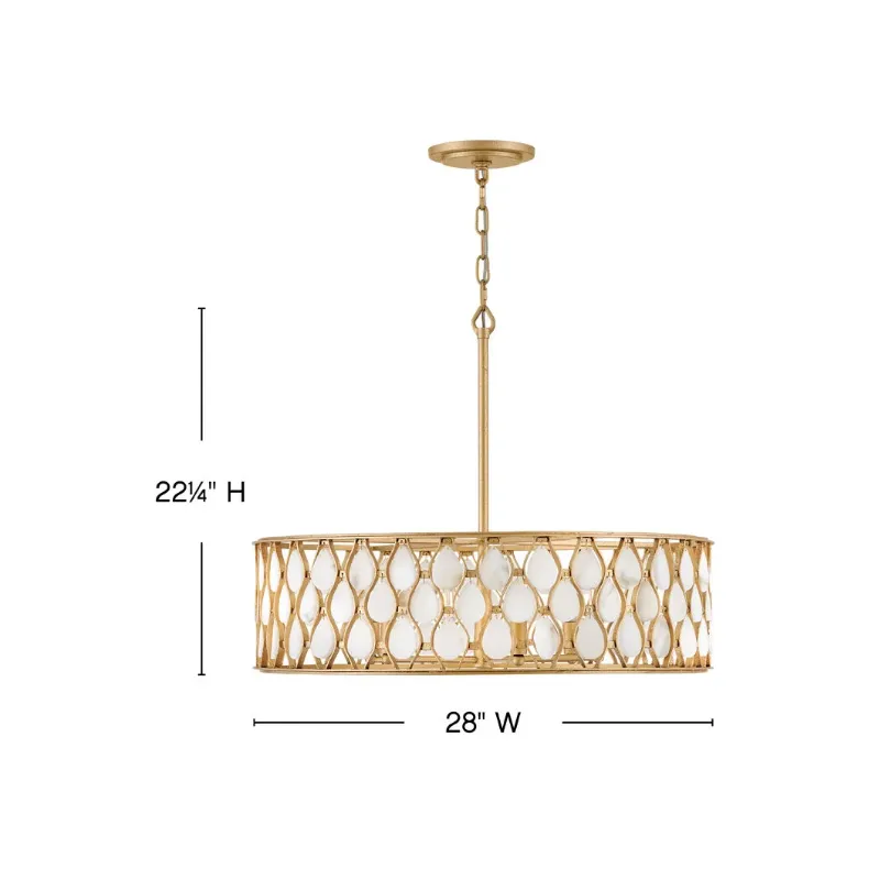 Fredrick Ramond FR41505 Estie 6-lt 28" LED Chandelier