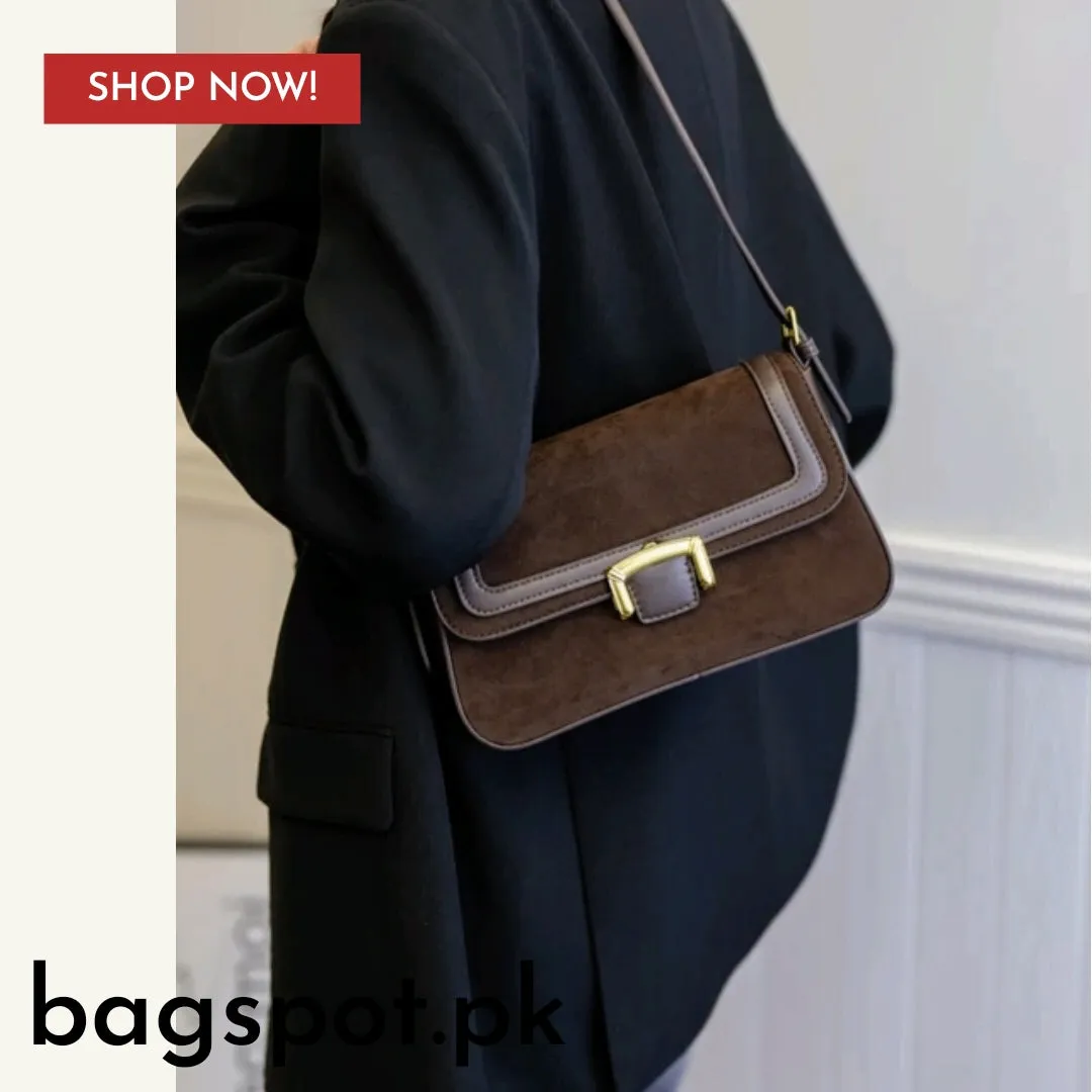 FRONT  BUCKLE  SHOULDER  CROSSBODY BAG