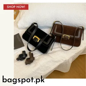FRONT  BUCKLE  SHOULDER  CROSSBODY BAG
