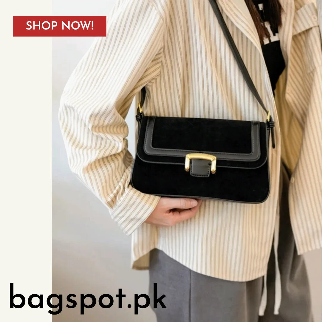 FRONT  BUCKLE  SHOULDER  CROSSBODY BAG