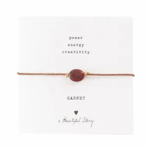 Gemstone card Garnet