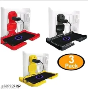 Geocarter Red Mobile Stand Holder – Set of 3, Hanging Mount for Convenient Use
