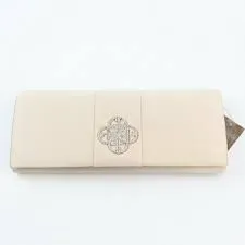 Giani Bernini Beige Embellished Clutch Handbag Purse -creem