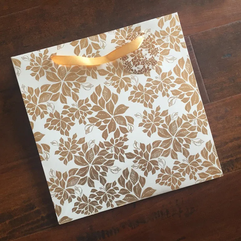 Gift Bag - Gold Floral