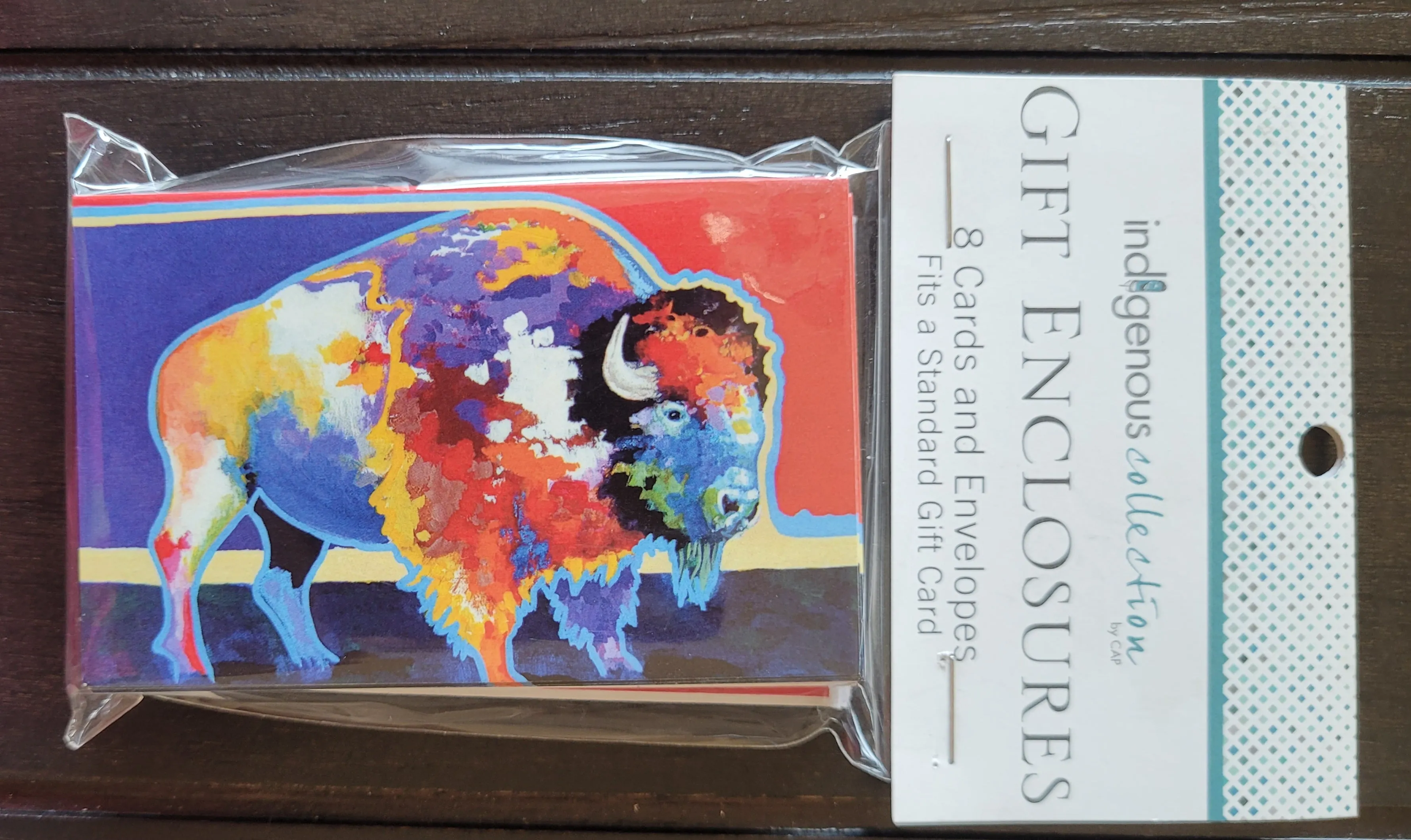 Gift Enclosure, package of 8 mini cards and envelopes - John Balloue Art - (Bison)