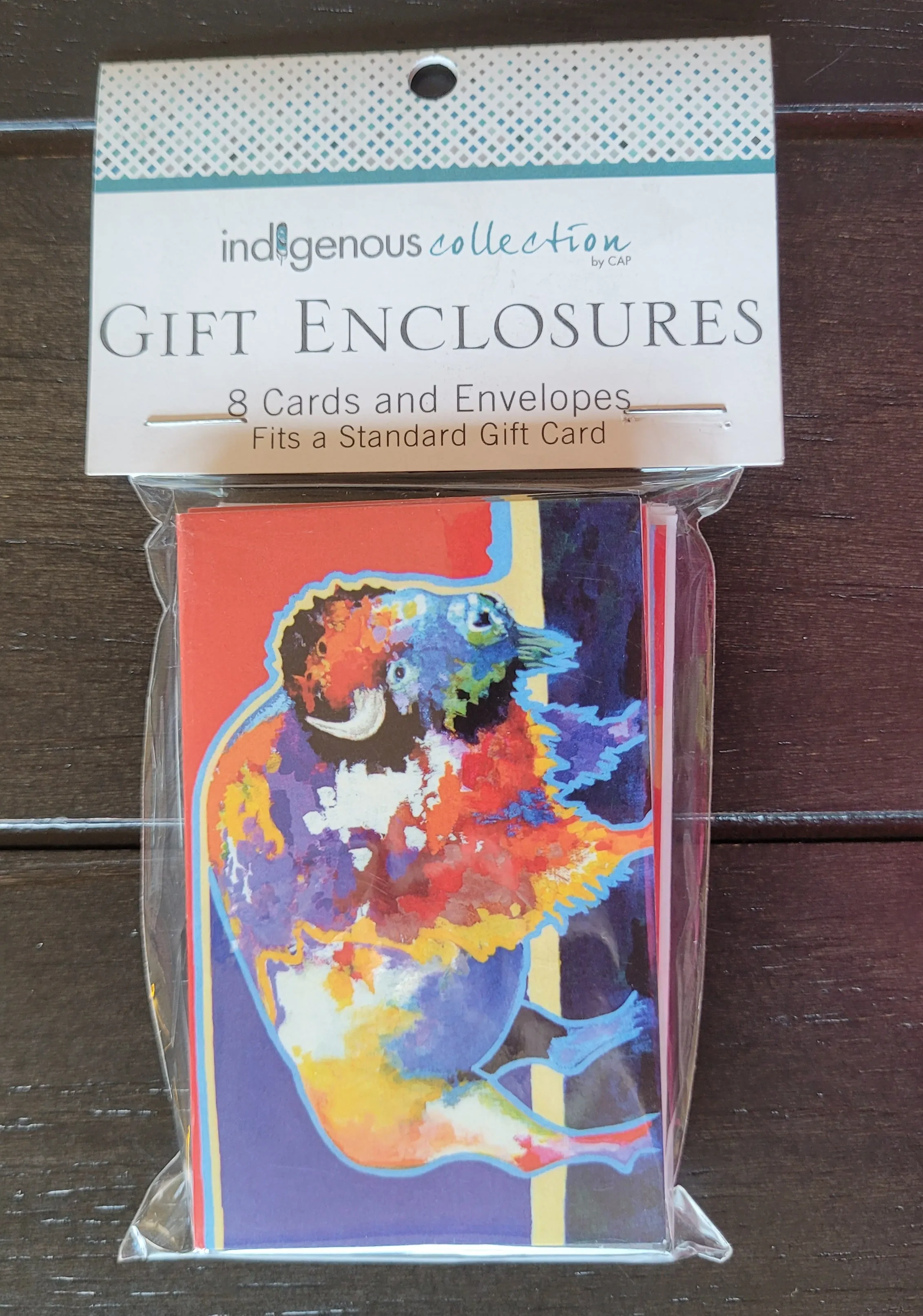 Gift Enclosure, package of 8 mini cards and envelopes - John Balloue Art - (Bison)