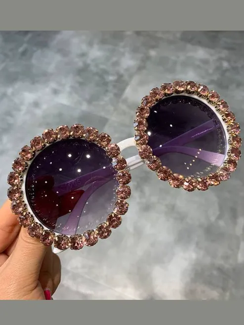 Girls Beautiful Rhinestone Sunglasses