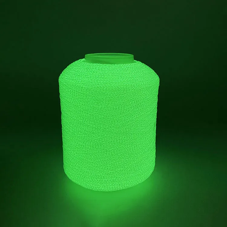 Glow in the dark fluorescent knitting yarn for industrial use（sample）