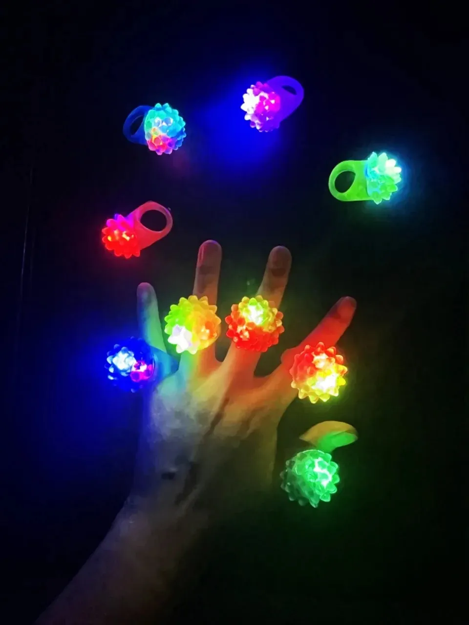Glowing LED Colorful Luminous Rings.