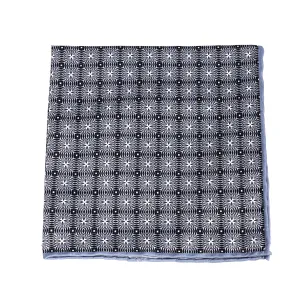 Grey Pocketsquare With Unique Design