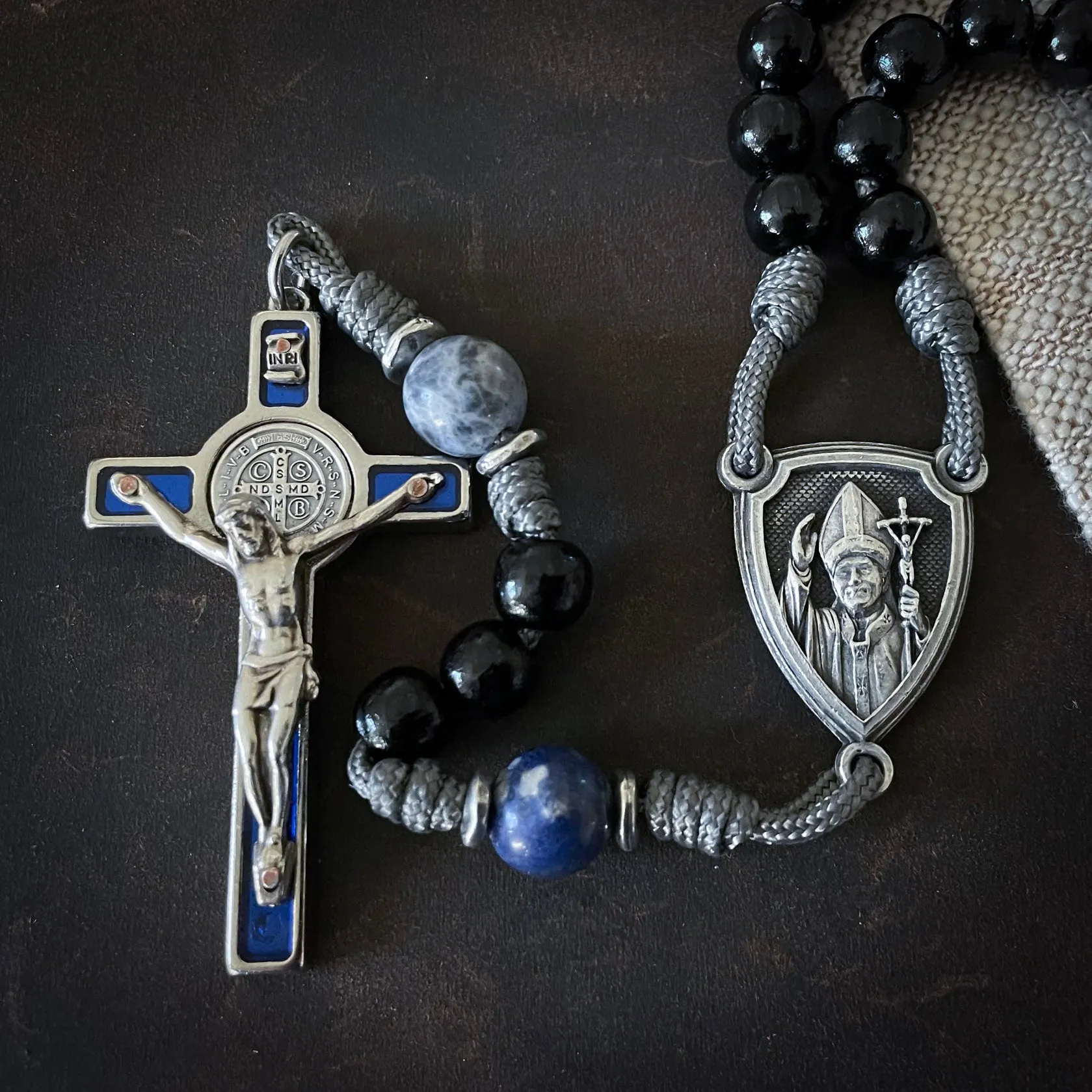 Handmade Wooden Rosary - Luminous Design