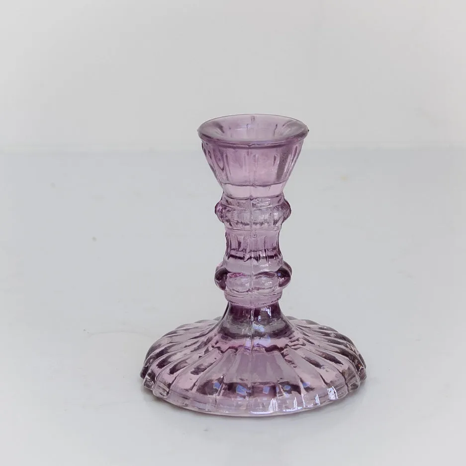 Heather Meadow Glass Candlestick