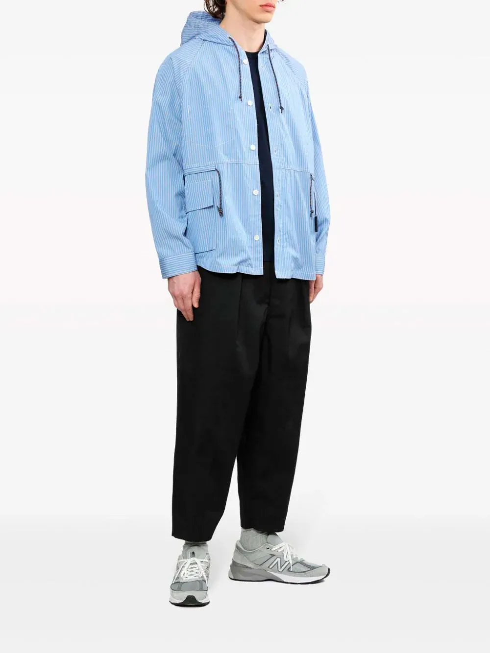 Hooded lightweight overshirt