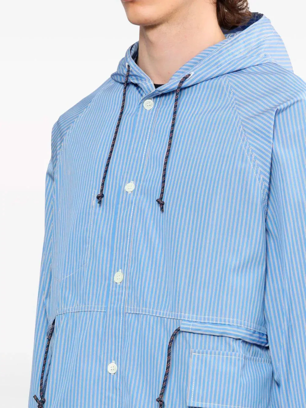 Hooded lightweight overshirt