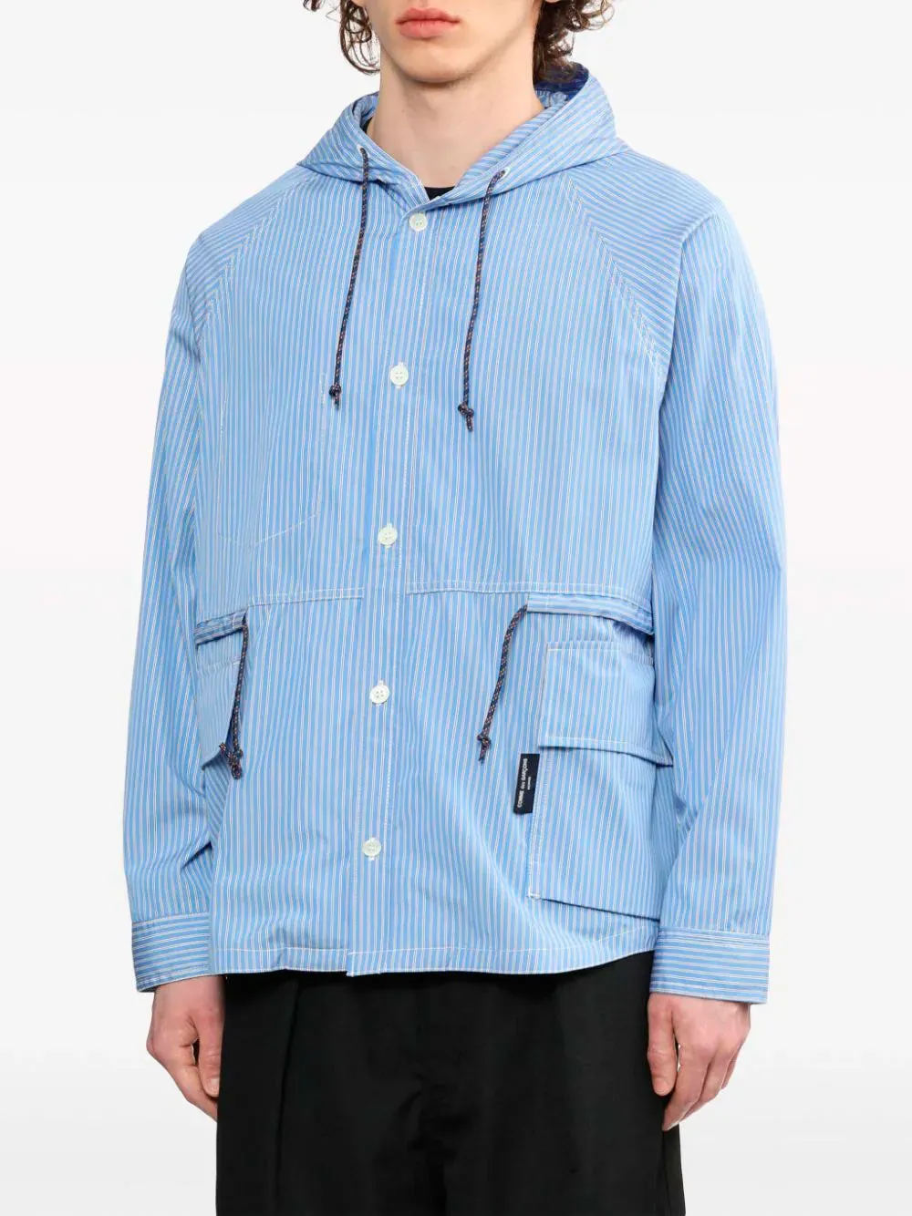 Hooded lightweight overshirt