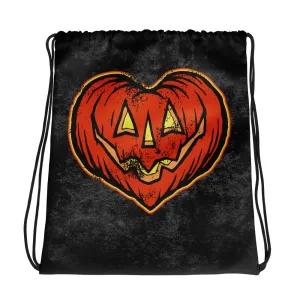 I Love Halloween Drawstring bag
