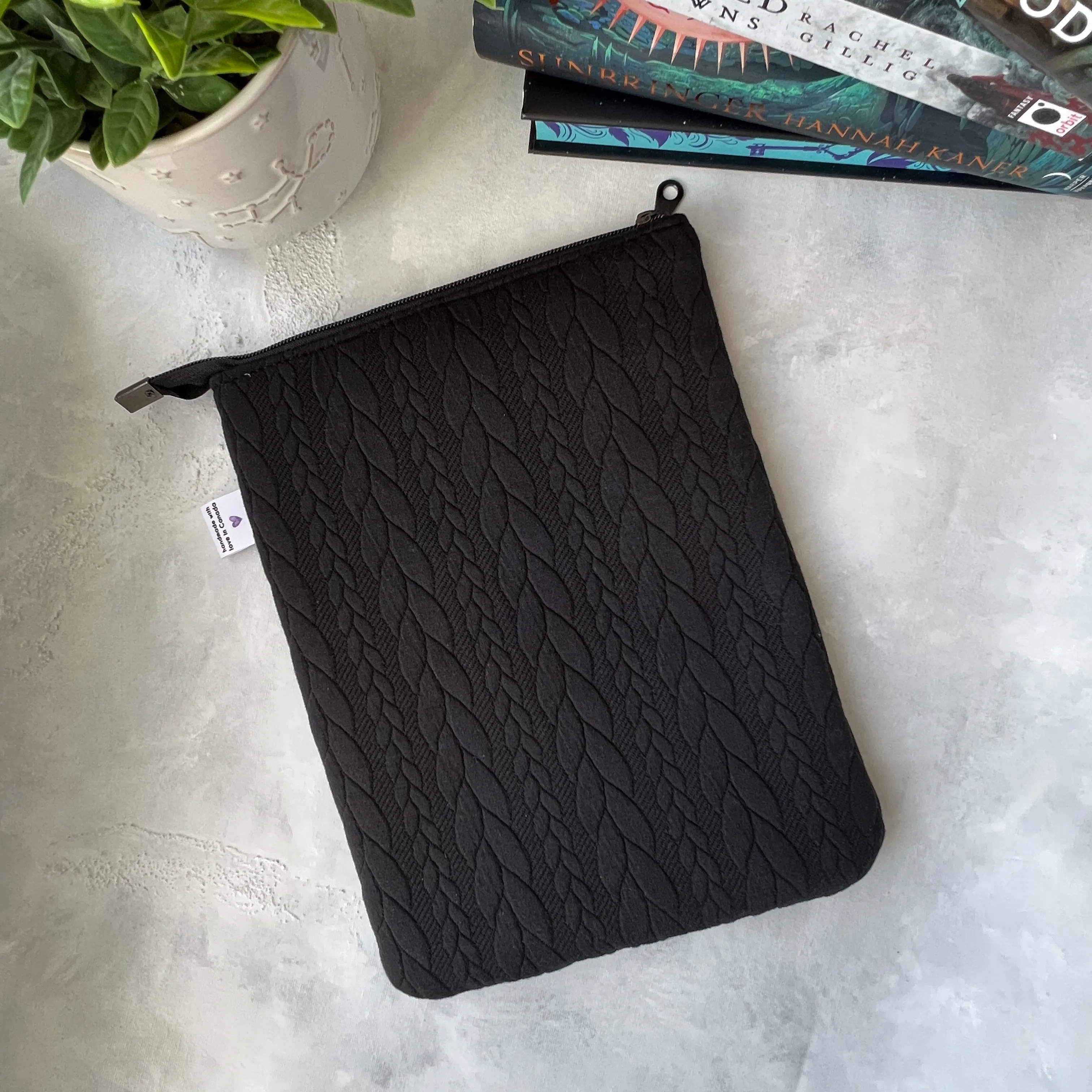 It’s Sweater Weather - Black -  Zippered Book Sleeve