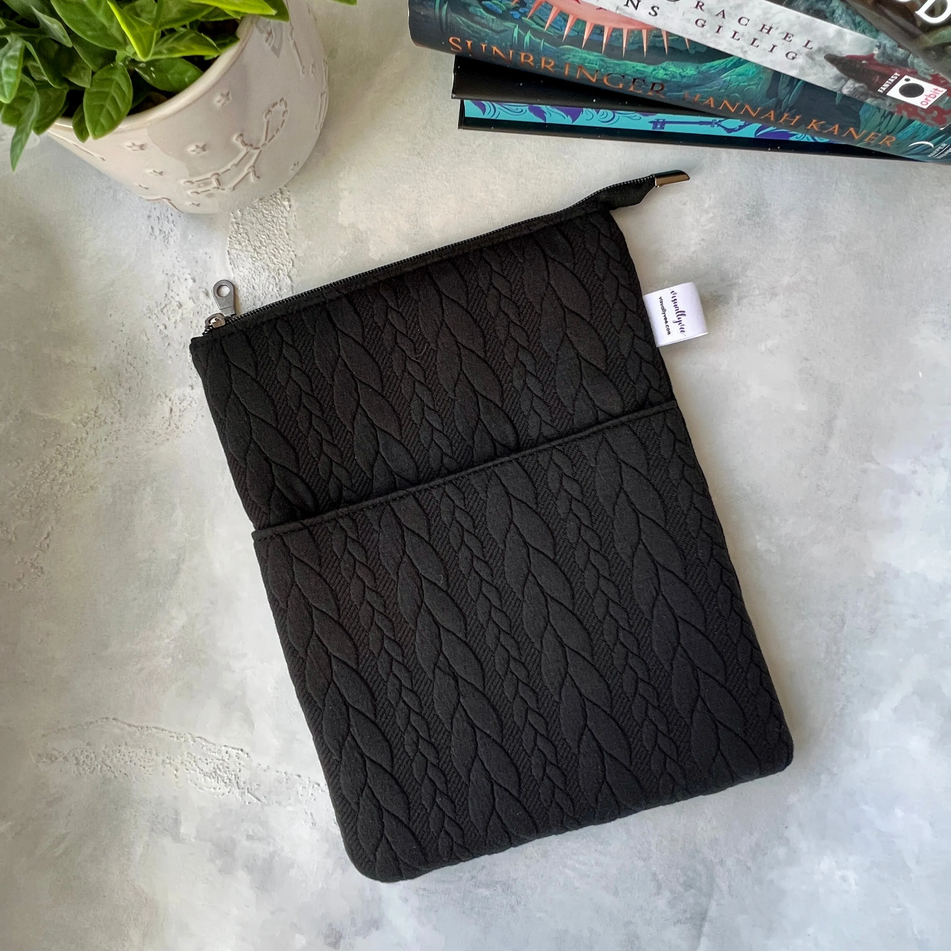 It’s Sweater Weather - Black -  Zippered Book Sleeve