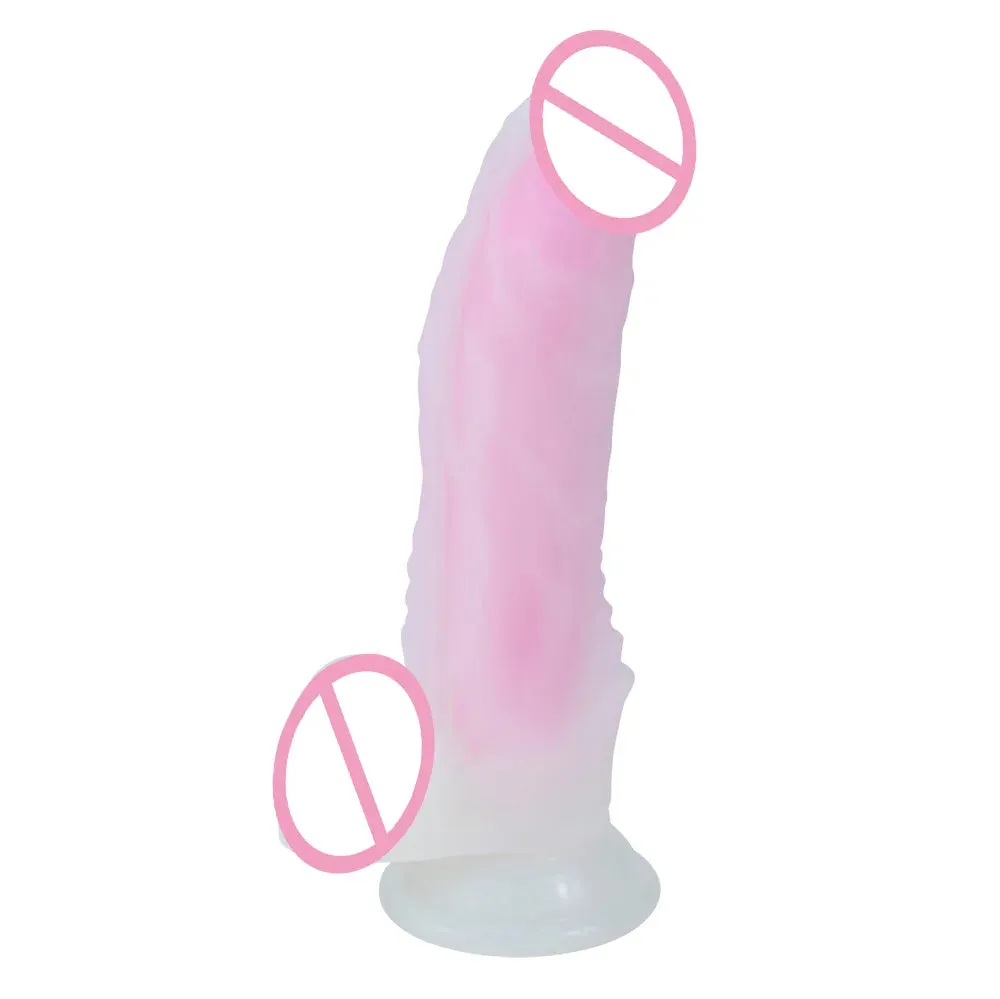Jelly Luminous Anal Dildos Butt Plug - Realistic Dildo Silicone Vaginal Prostate Massager