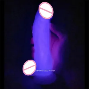 Jelly Luminous Anal Dildos Butt Plug - Realistic Dildo Silicone Vaginal Prostate Massager