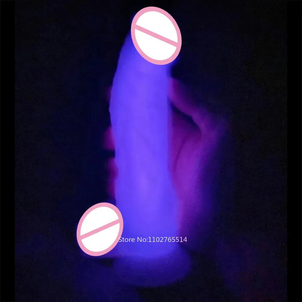 Jelly Luminous Anal Dildos Butt Plug - Realistic Dildo Silicone Vaginal Prostate Massager