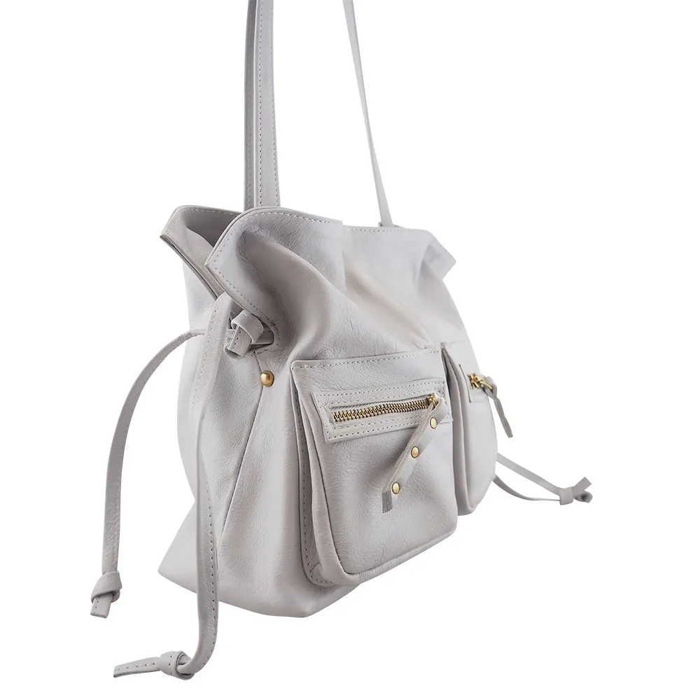 Jillian Drawstring Crossbody | Ash Grey