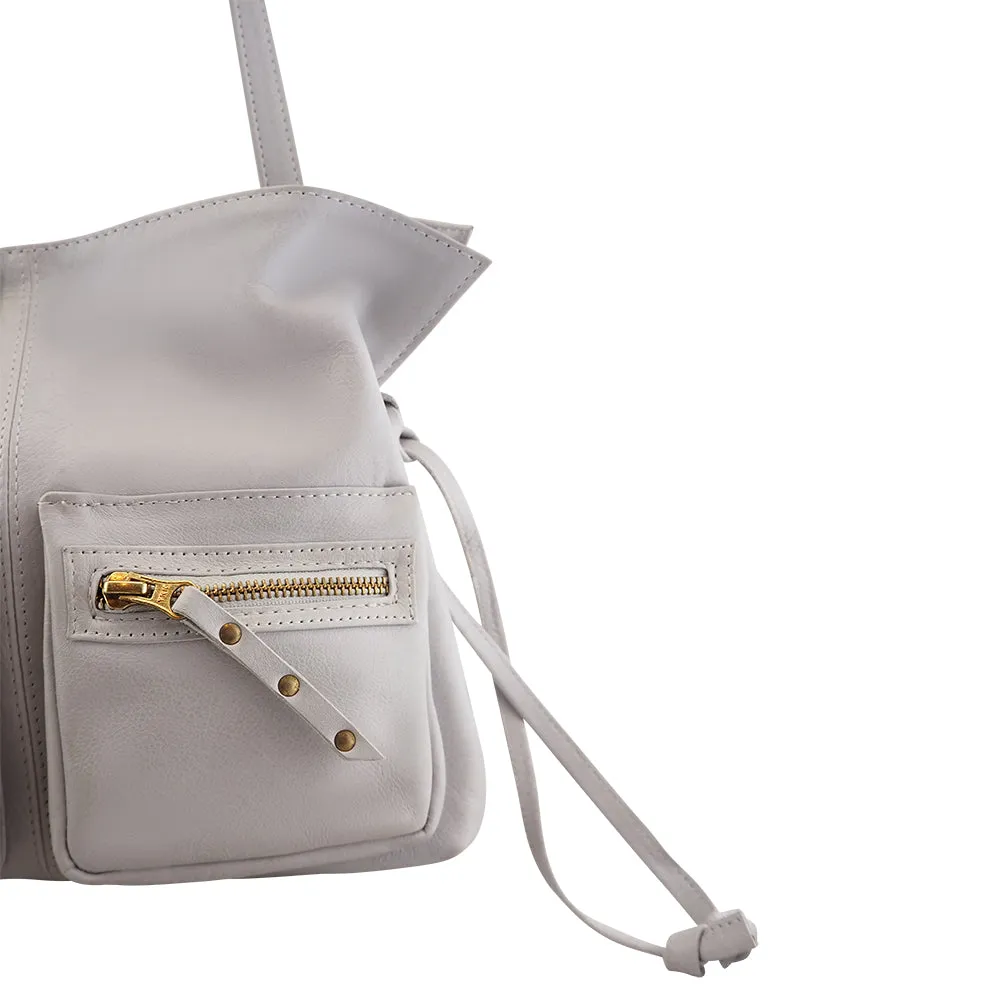 Jillian Drawstring Crossbody | Ash Grey