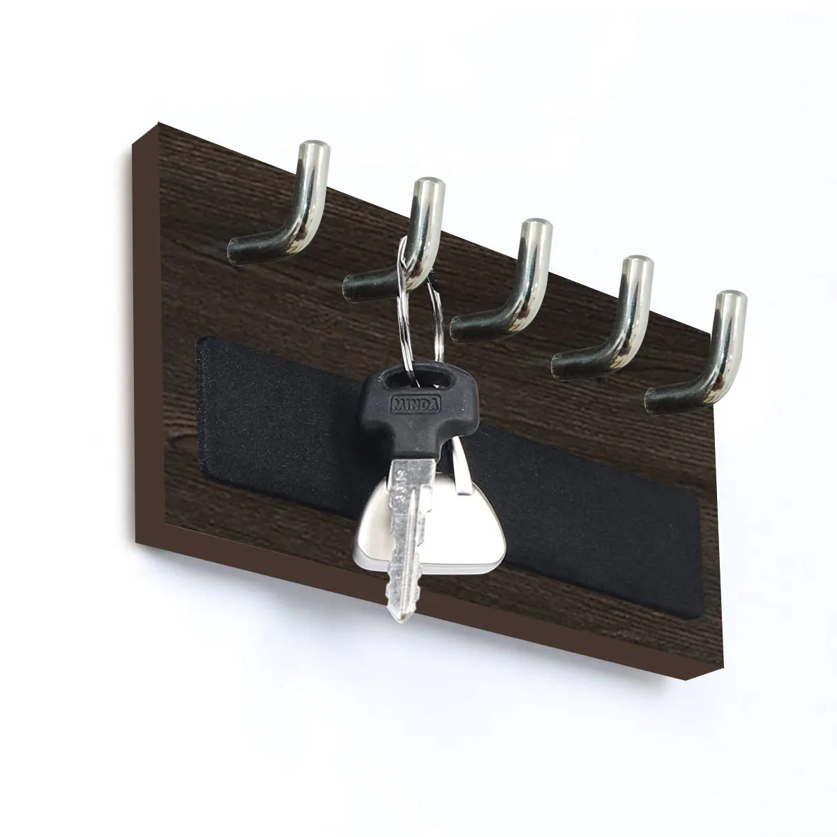 Kawachi Wall Mounted Home Décor 5 Key Hooks Rail Key Chain Holder Wall Hooks