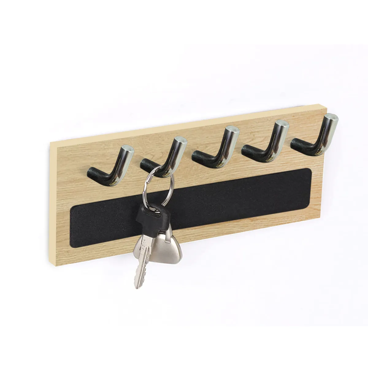 Kawachi Wall Mounted Home Décor 5 Key Hooks Rail Key Chain Holder Wall Hooks