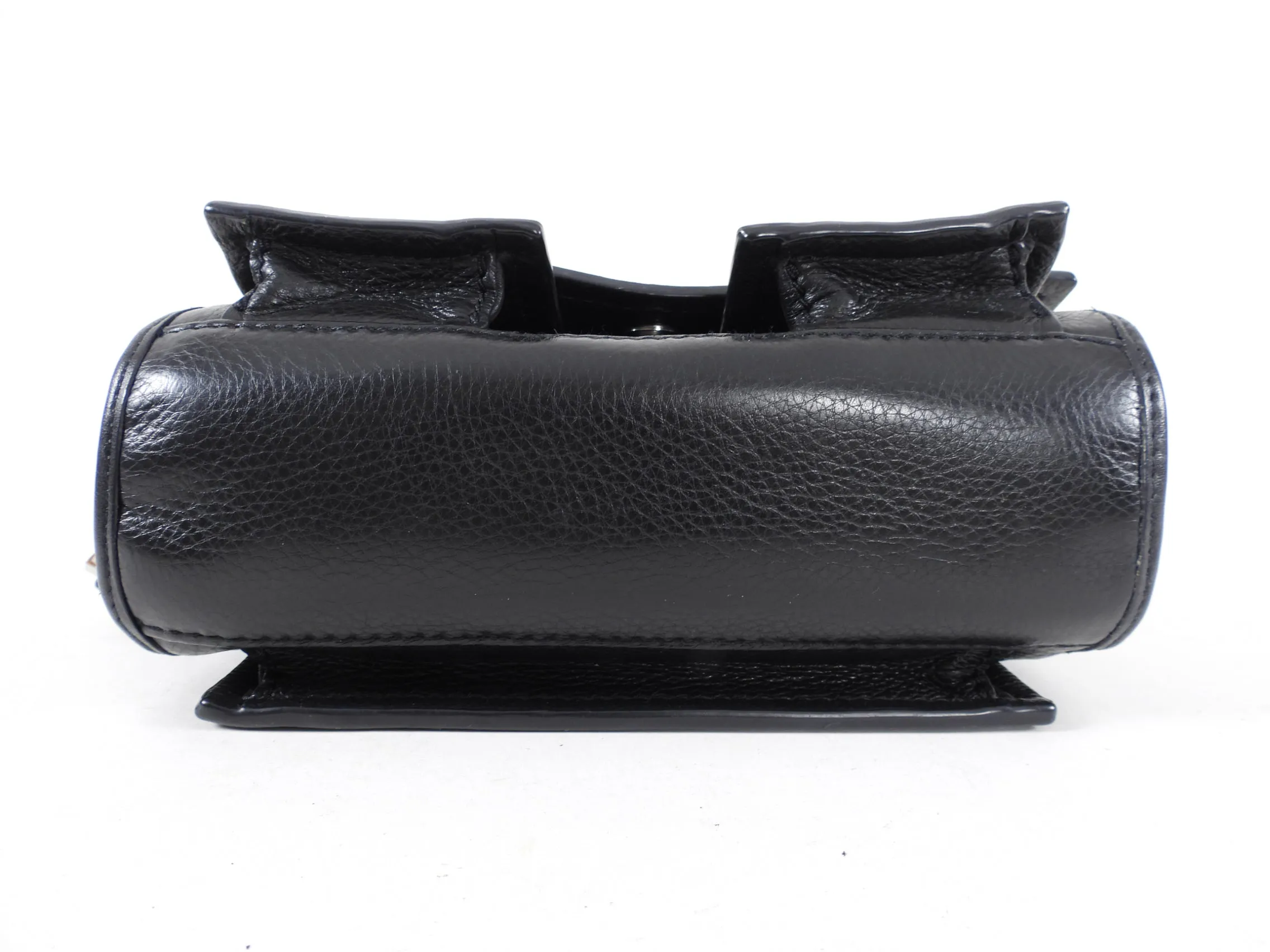 Kenzo Black Leather and Silver Stud Crossbody Bag