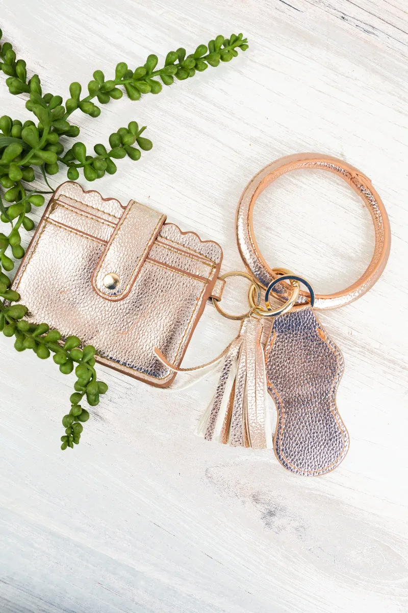 Keychain Bangle w/Card & Chapstick Holder - 3 colors available