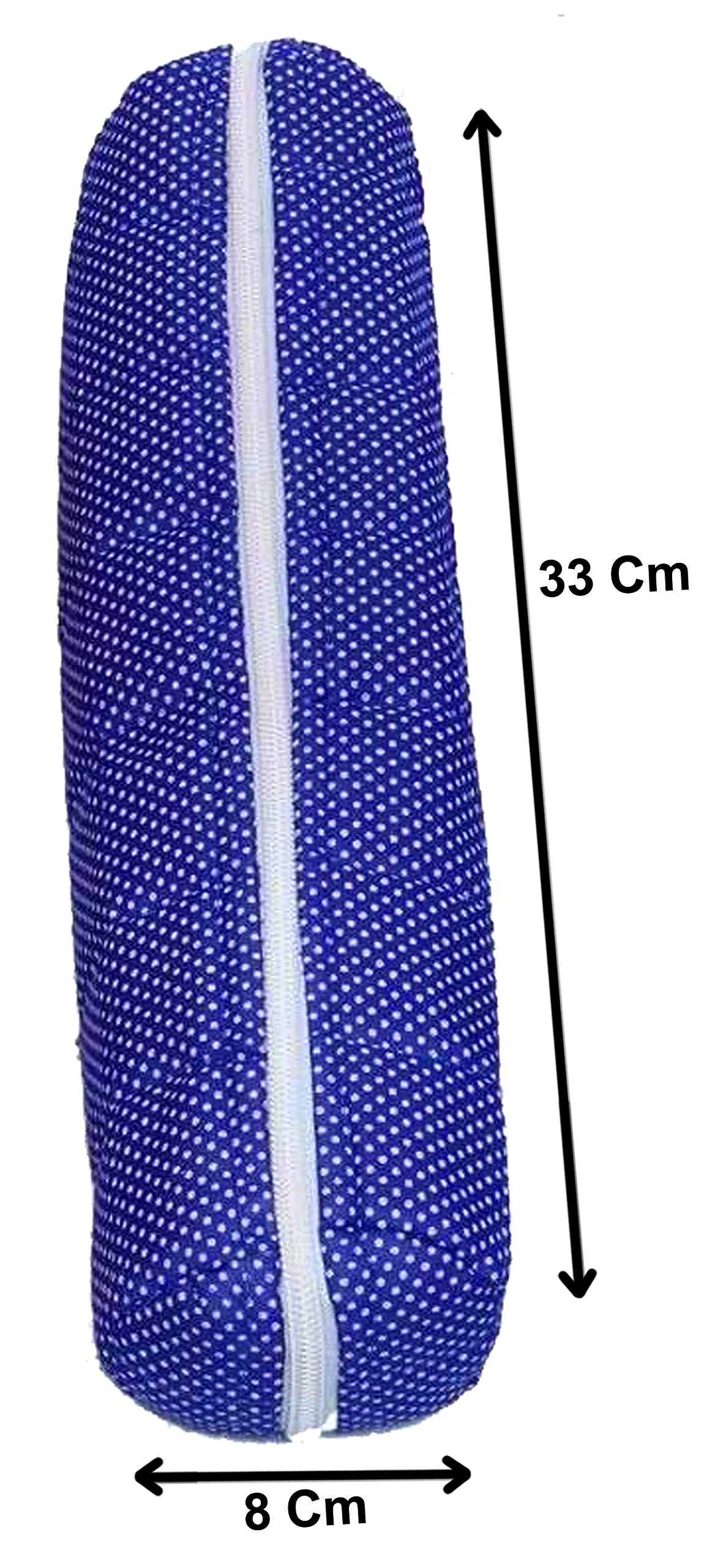 Kuber Industries Dots Print Watch Case,Bangle Box/Wrist Watch Holder/Watch Organizer/Bracelet Pouch Zip Top Watch Case With One Roll (Navy Blue)