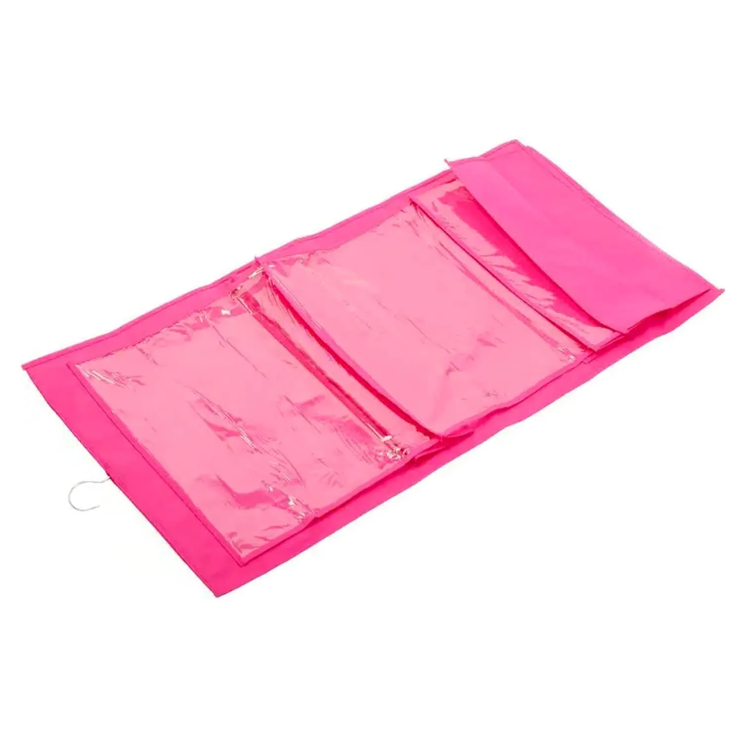 Kuber Industries Multiuses PVC Double Sided Hanging Organizer for Bedroom, Living Room (Pink)