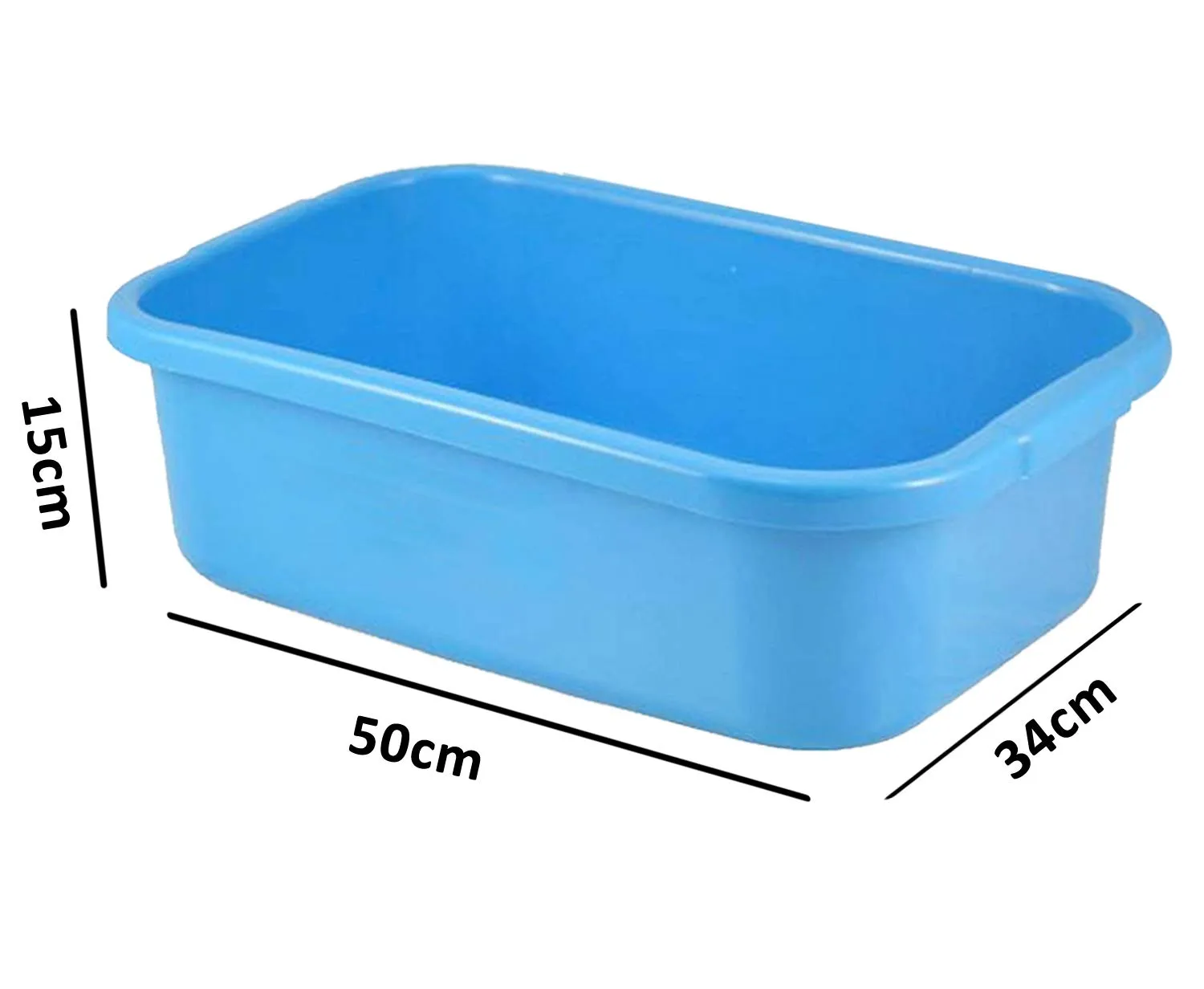 Kuber Industries Unbreakable Plastic Big Size Multipurpose Desk Organizer,kitchenTray,Storage Basket/Big Tray (Blue)-KUBERMART01577