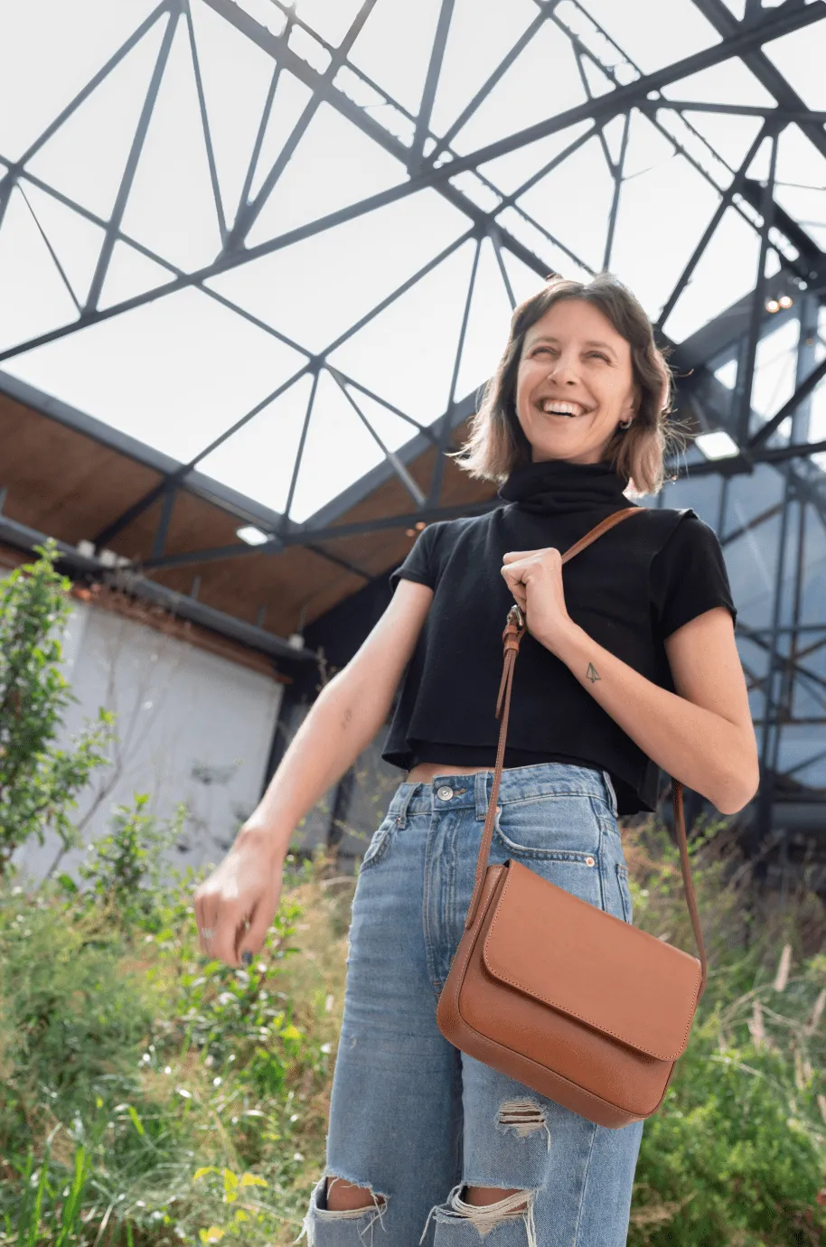 Leather crossbody bag - Palmar