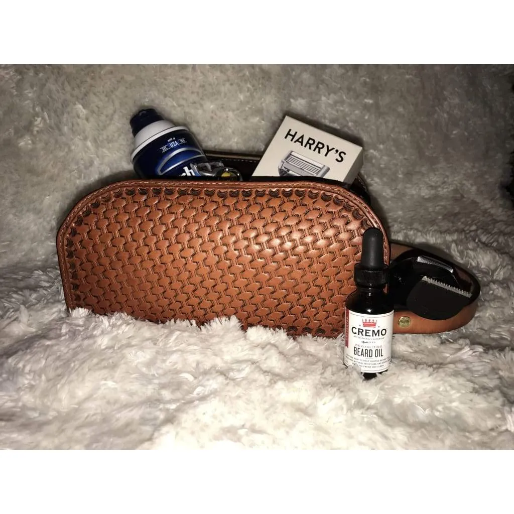 Leather Shave Kit/Make Up Kit