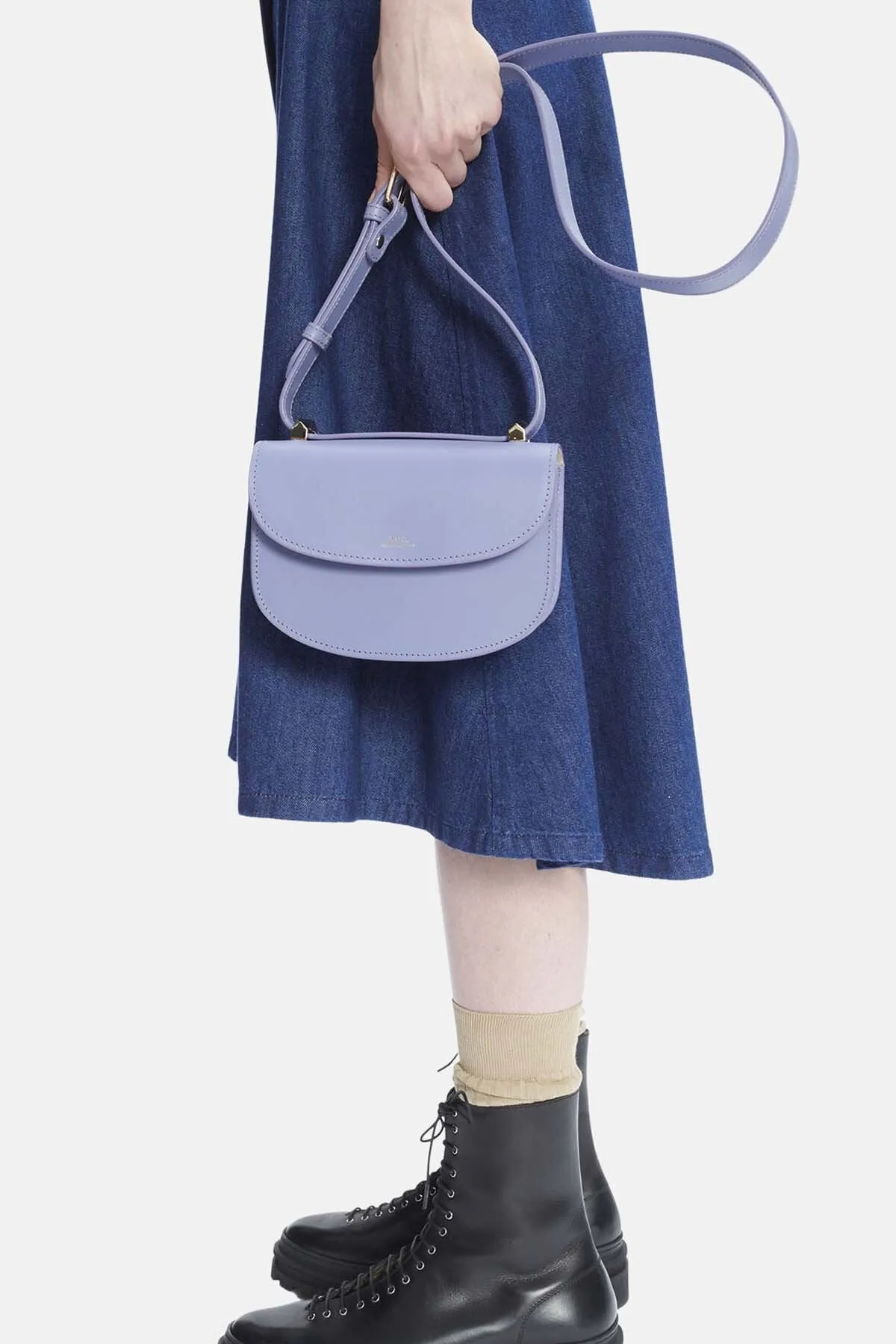 Leather shoulder mini bag