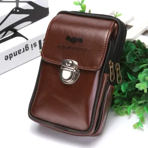 Leather Waterproof Packs On The Belt Multi function