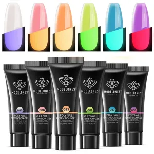 Let it Shine - 6 Shades Luminous Poly Nail Gel Set