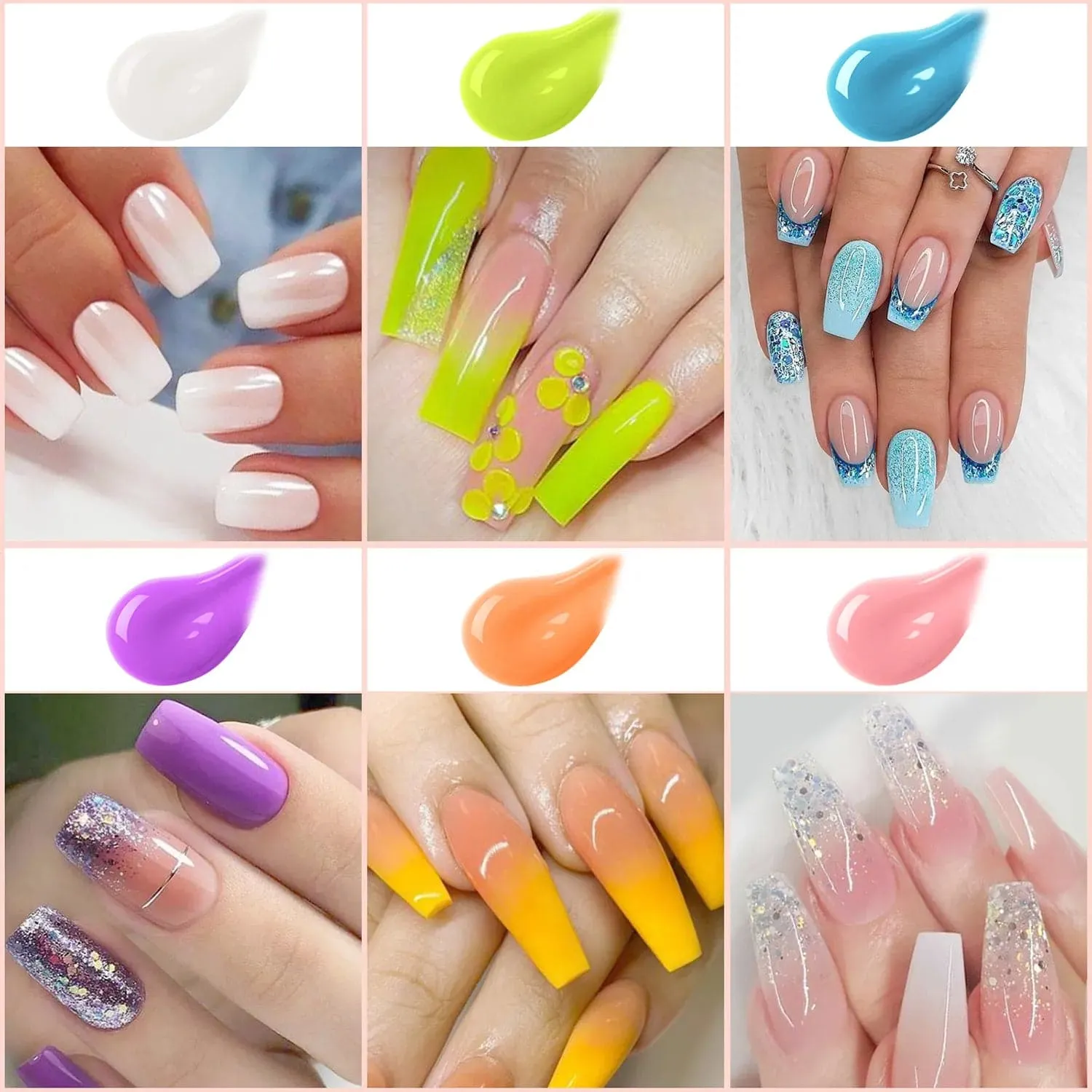 Let it Shine - 6 Shades Luminous Poly Nail Gel Set