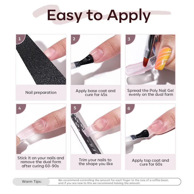 Let it Shine - 6 Shades Luminous Poly Nail Gel Set