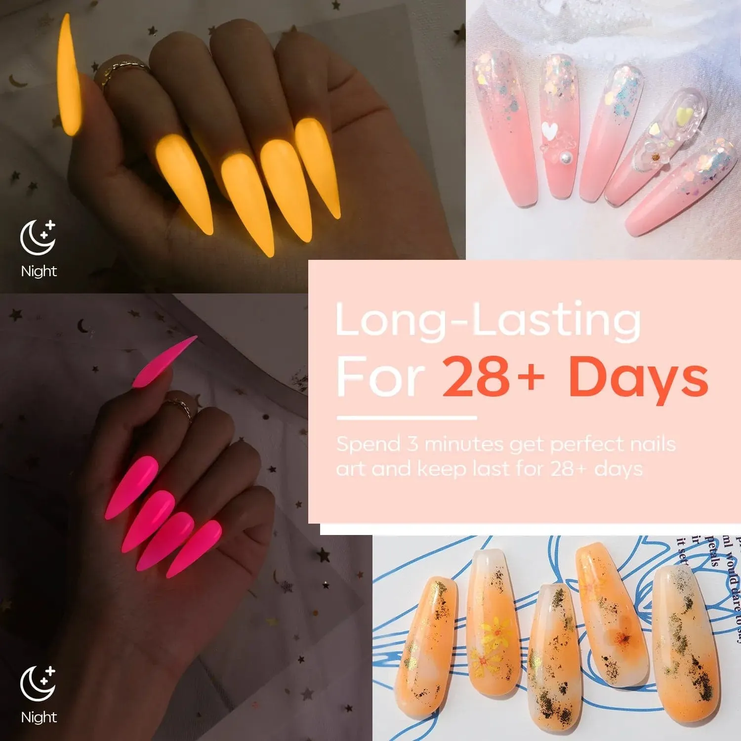 Let it Shine - 6 Shades Luminous Poly Nail Gel Set