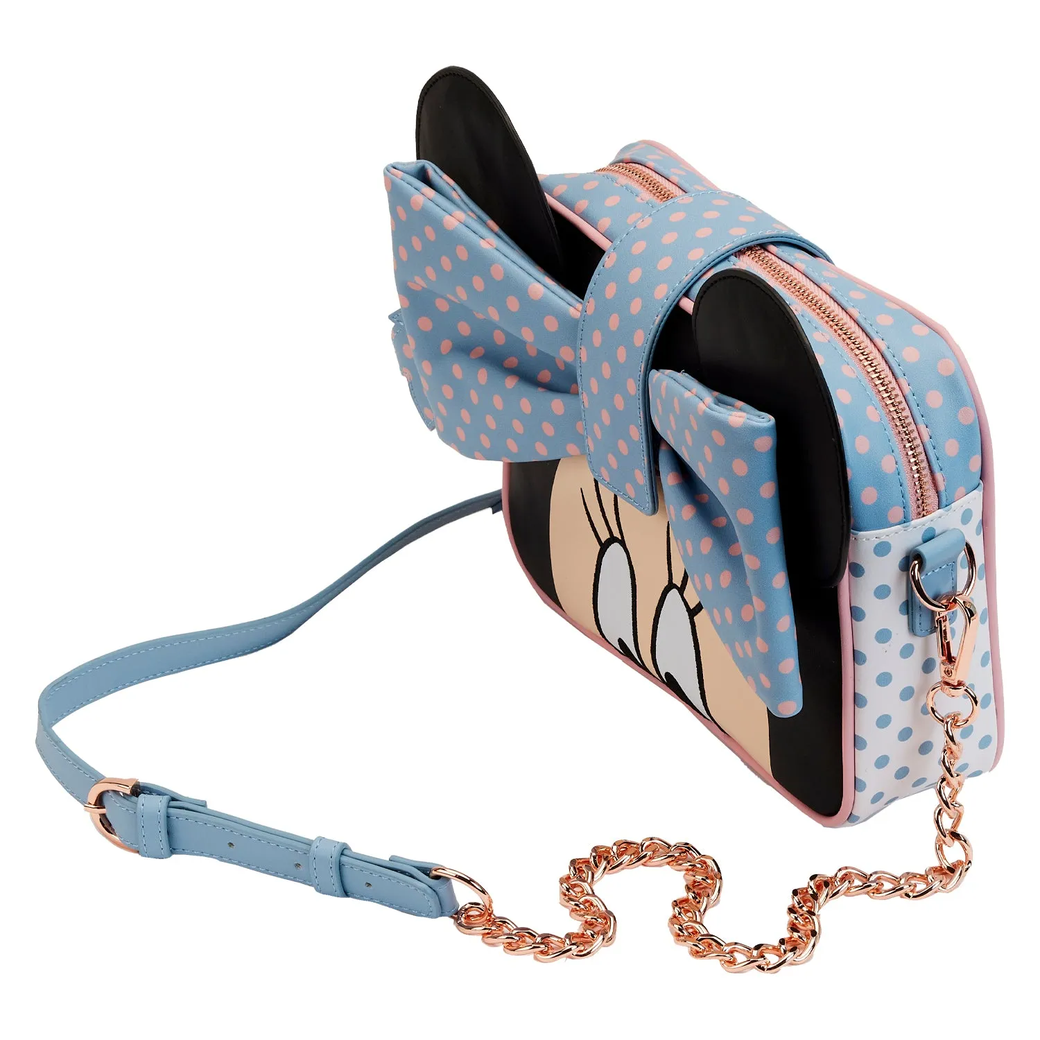 LF Disney Minnie Pastel Color Block Dots CrossBody Bag