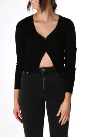 Lindsay Rib Top Black