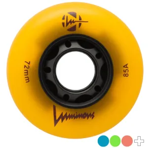 Luminous 72mm LED Glow Light Up Inline Skate Wheels - 4 pack