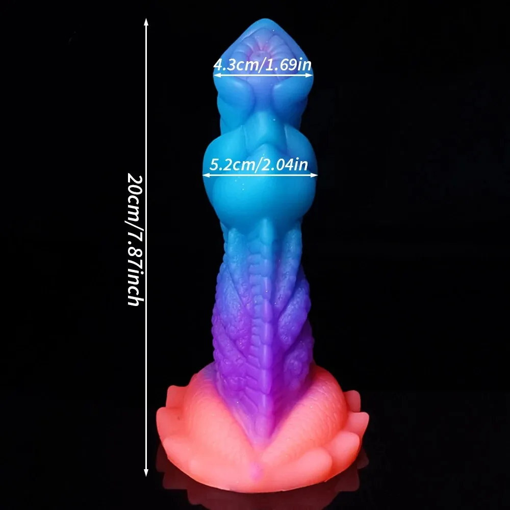 Luminous Dragon Dildos Huge Anal Butt Plug - Soft Monster Dildo Sex Toys for Women