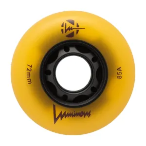 Luminous LED Inline Skate Wheels 72mm/85A - Sunray Glow - SOLD BY THE SINGLE WHEEL