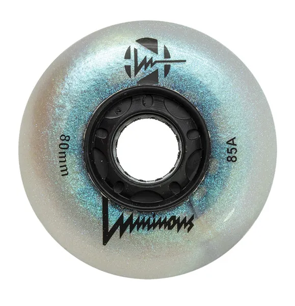 Luminous LED Inline Skate Wheels Multiple Colors 80mm 4-Pack - Sale