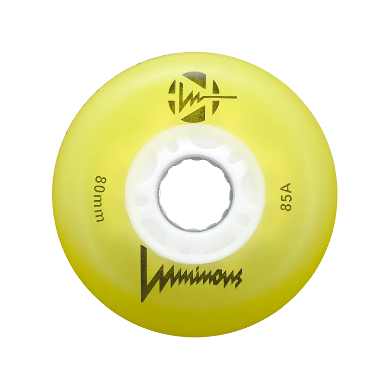 Luminous LED Inline Skate Wheels Multiple Colors 80mm 4-Pack - Sale