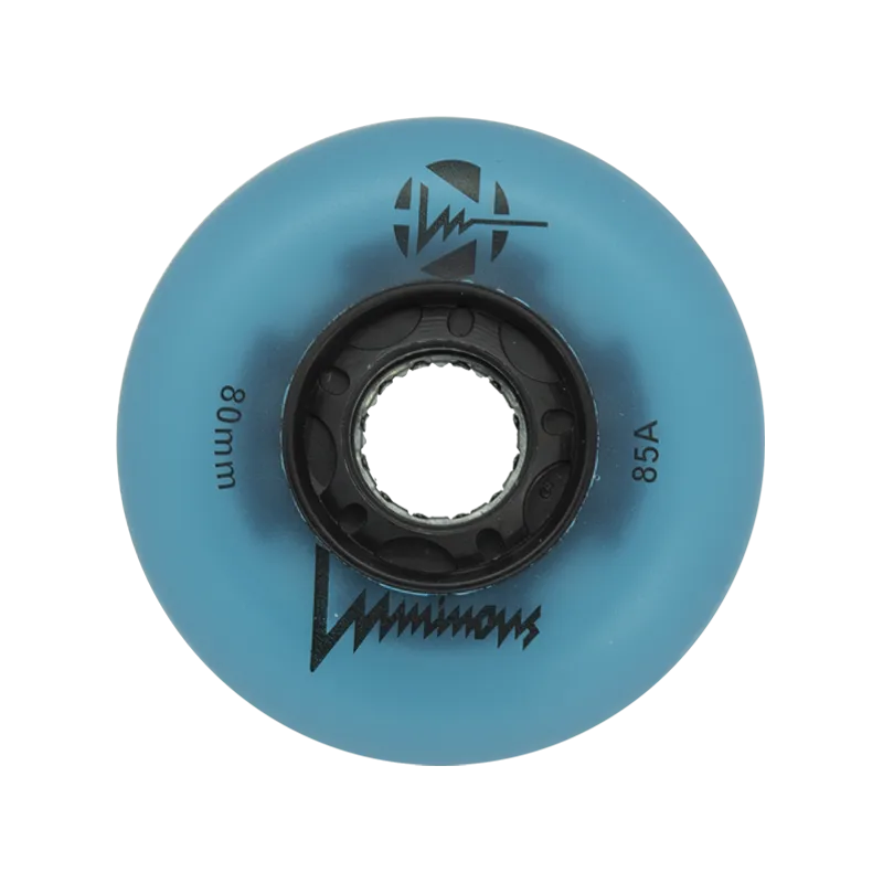 Luminous LED Inline Skate Wheels Multiple Colors 80mm 4-Pack - Sale